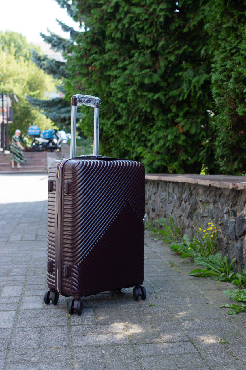 Чемодан пластиковый Wings WN-01 средний Кофейный (11880022) - фото 6