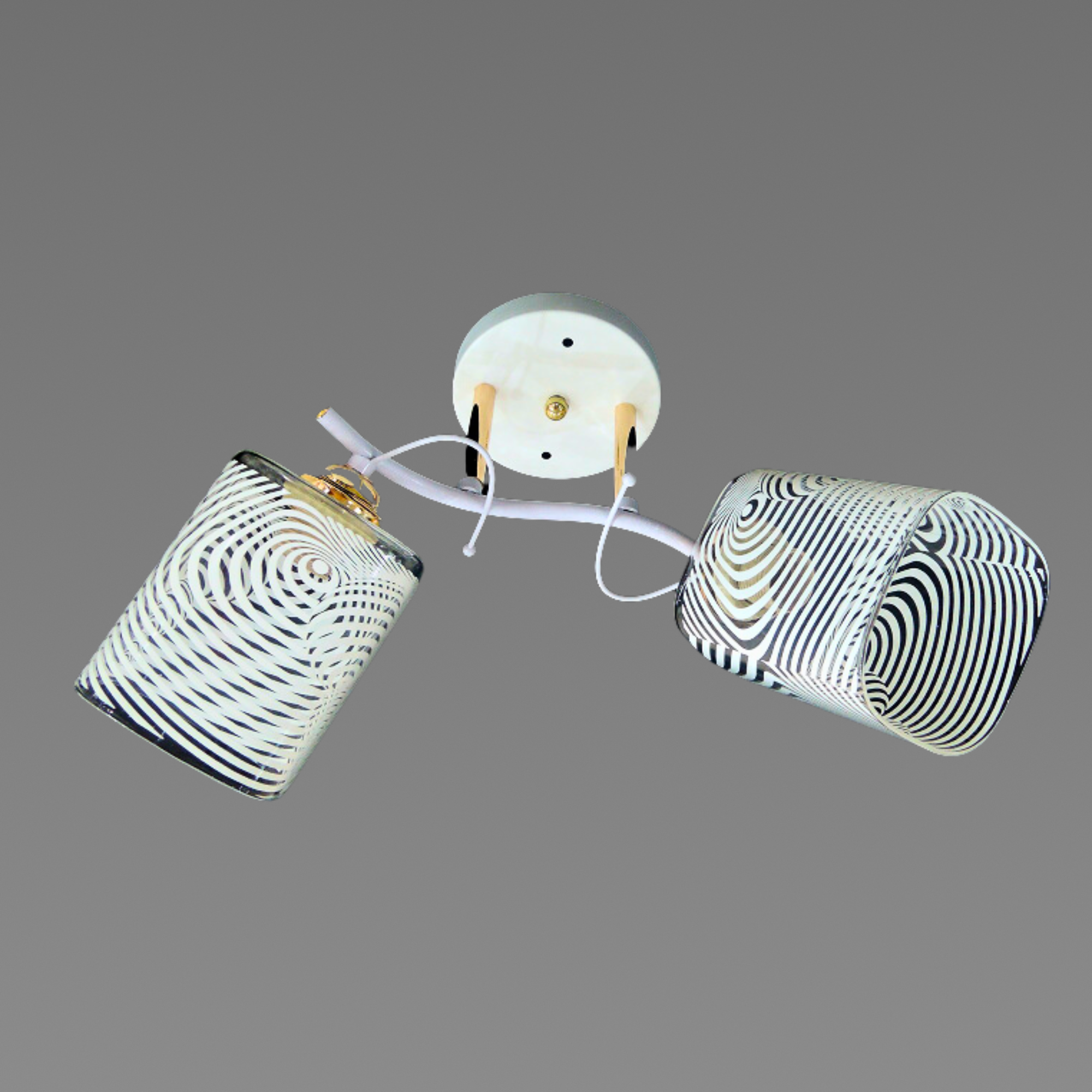 Люстра Sirius Ю 6752А/2 WH+FG на 2 плафона (000039476)