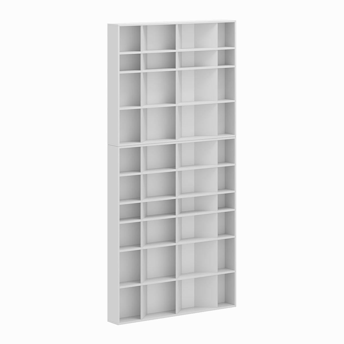Стеллаж книжный комбинированный Light 1200х160х2460 мм Белый бриллиант (GALT130100000001)