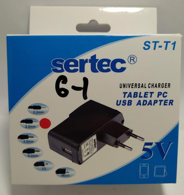 Зарядное устройство Sertec ST T1USB с разъемом 2,5 мм - фото 3