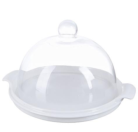 Сырница Ceram-Bamboo со стеклянной крышкой Ø 25 см (BD-375-315)