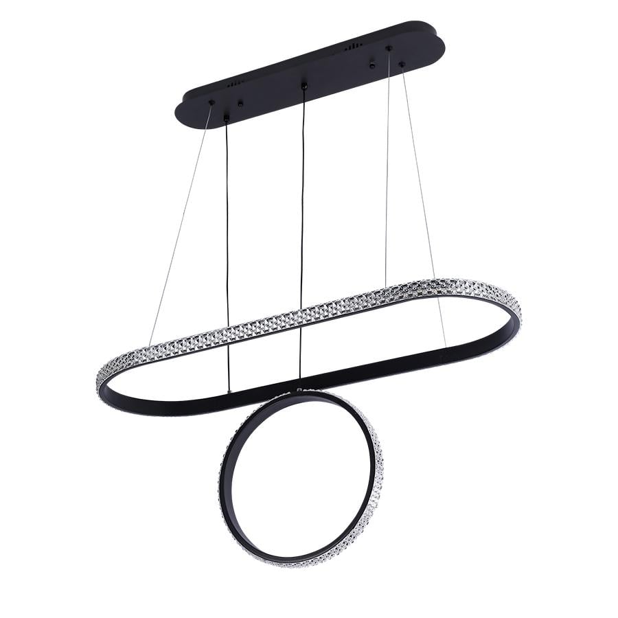 Люстра подвесная светодиодная Levistella 7871221 800х300/300 BK Черный