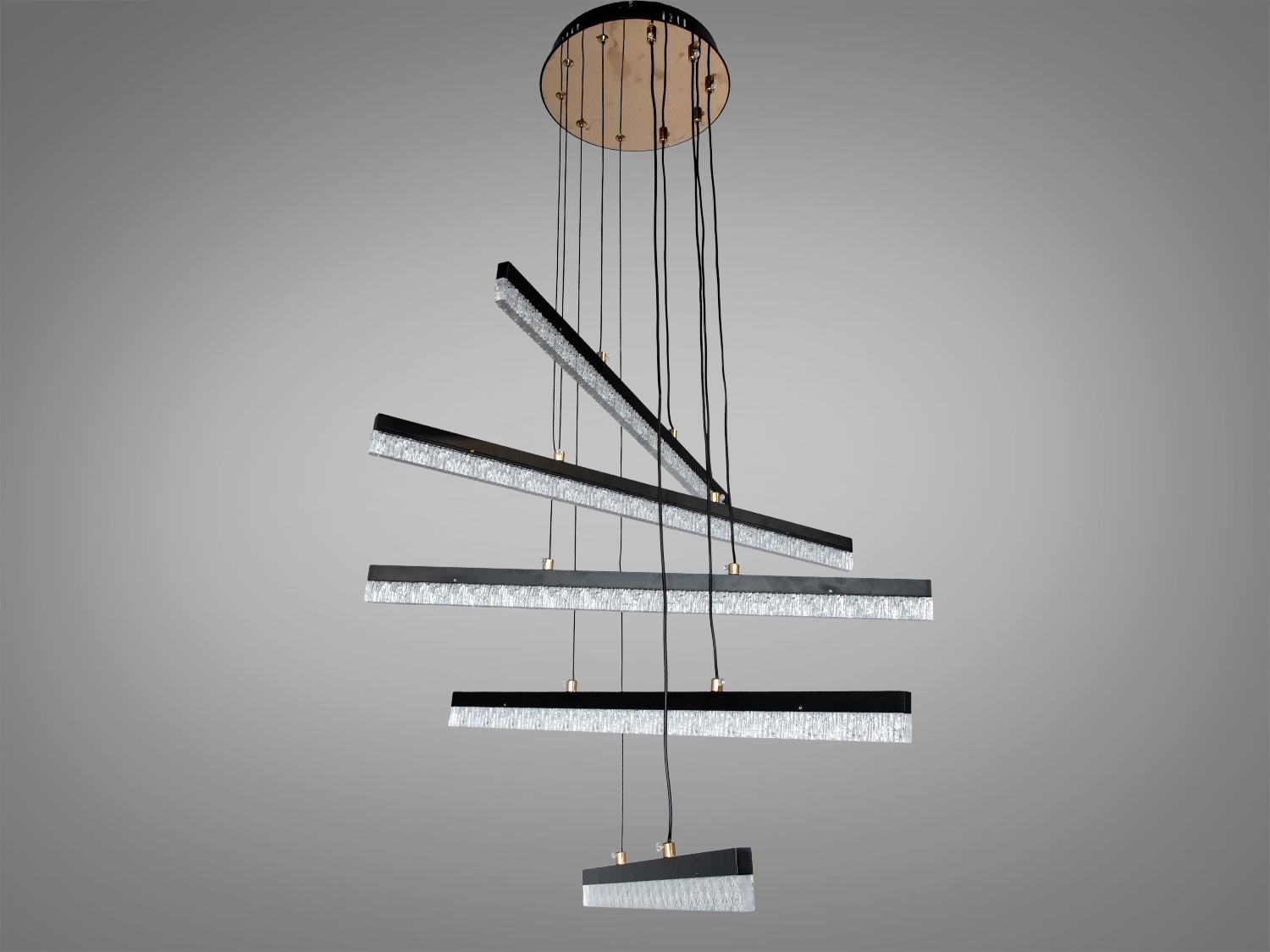 Люстра подвесная LED на 5 линейных LED модулей 70W Черный (SX1016/5BK) Люстра подвесная LED на 5 линейных LED модулей 70W Черный (SX1016/5BK)