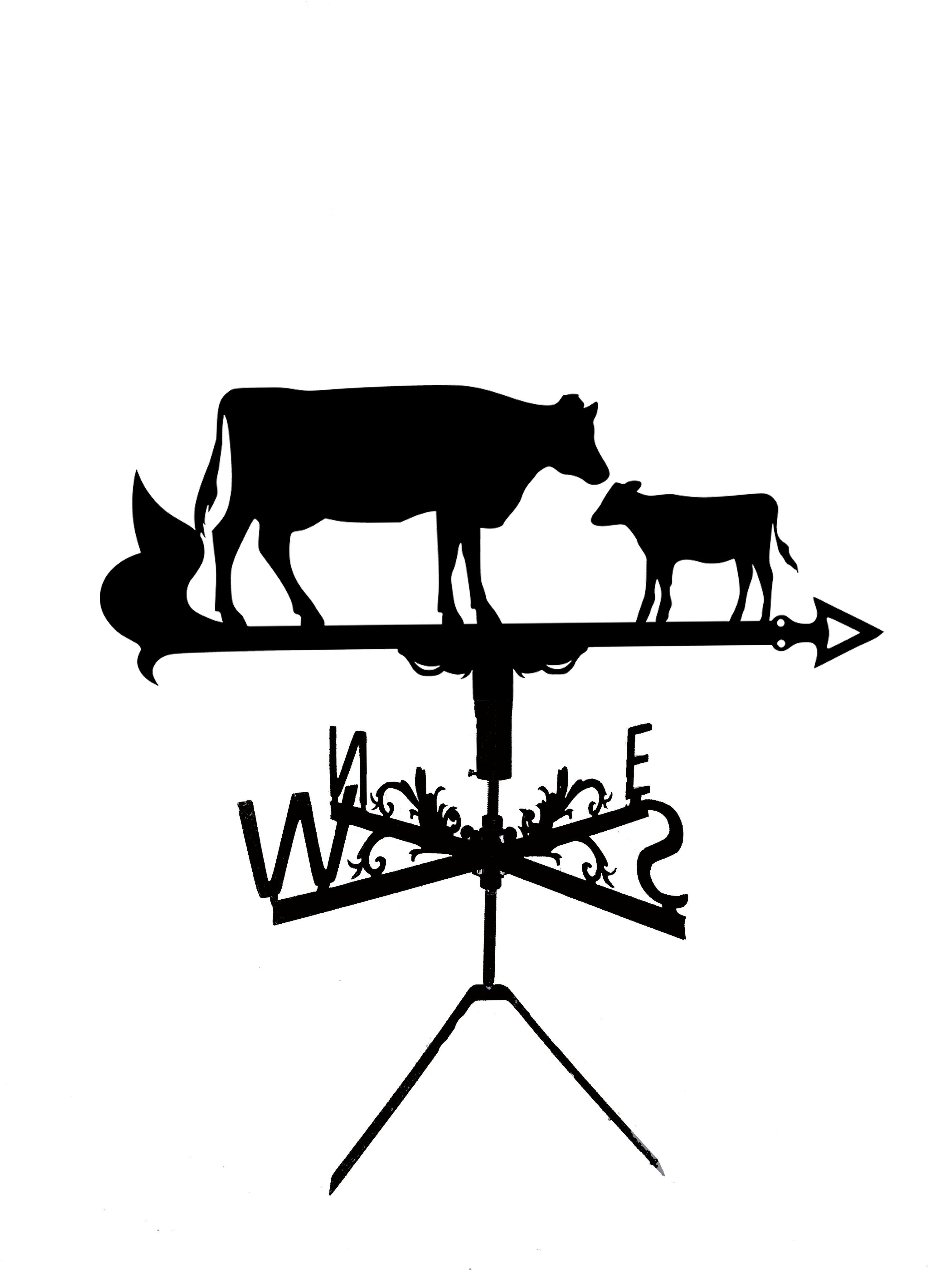 Флюгер на беседку/колодец Корова с теленком (27386816)