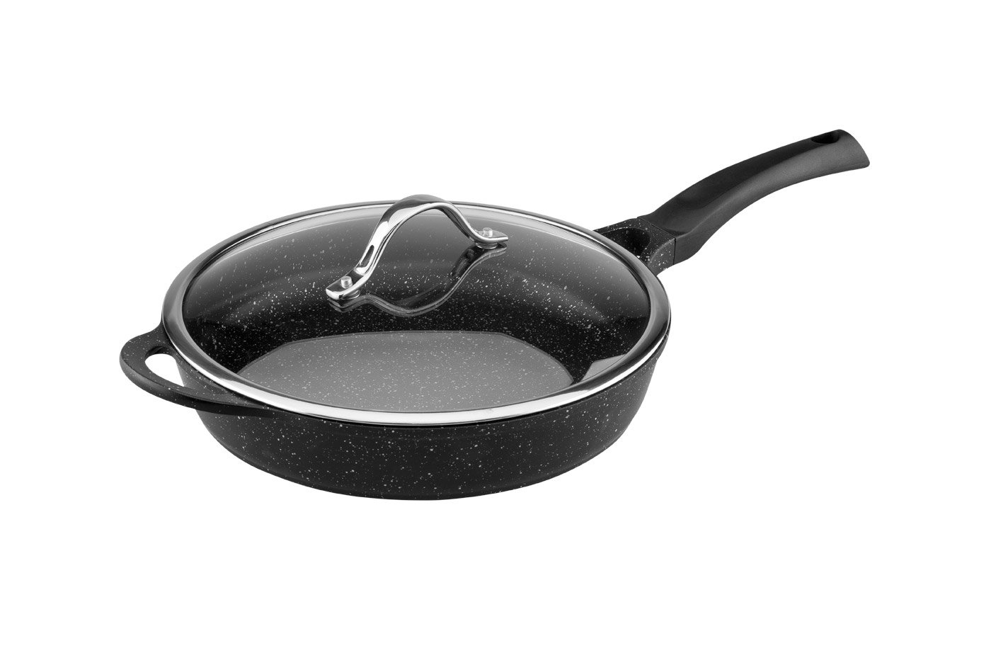Сковорода с крышкой Vinzer 89455 Premium Granite Induction Line 28 см (8174)