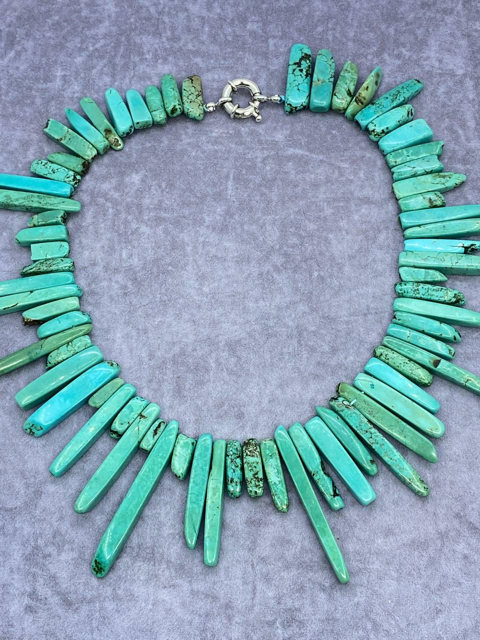 Бусы бирюза 44 см Бирюзовый (10064)