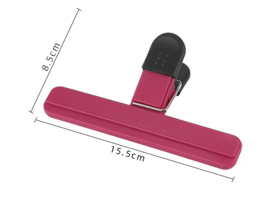 Затискач кліпса для пакетів великий Червоний (0372) - фото 2 Затискач кліпса для пакетів великий Червоний (0372) - фото 2