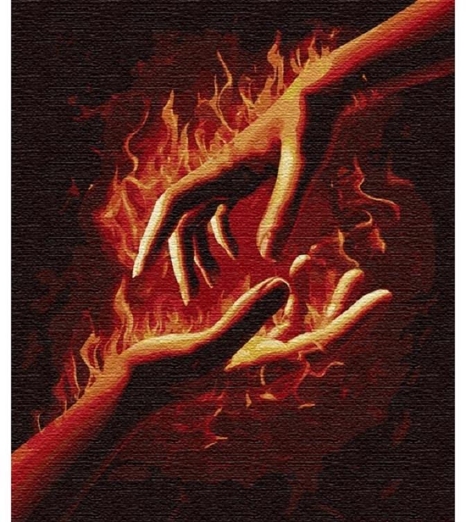 Картина по номерам Идейка Огонь между нами 1 КНО4775 холст на подрамнике 40x50 см (1383142971)