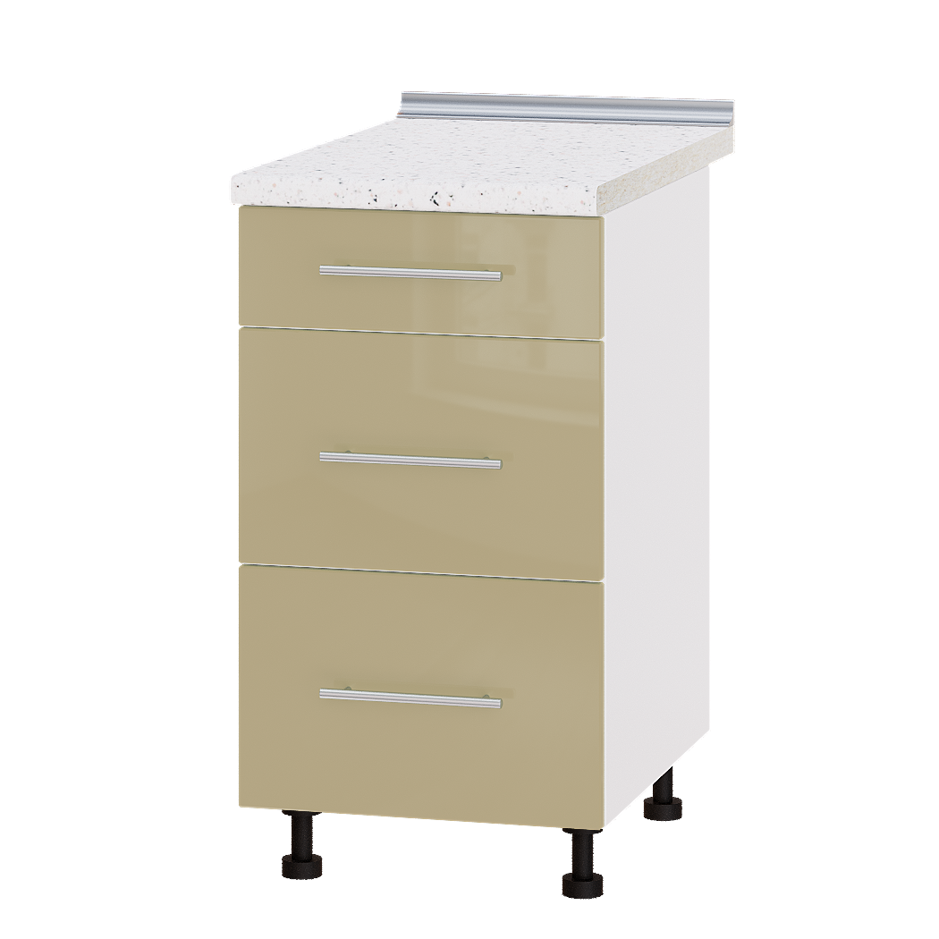 Шкаф нижний Эверест Модерн модуль Низ Н87-450 45х47х85 см Латте глянец/Белый (02984)