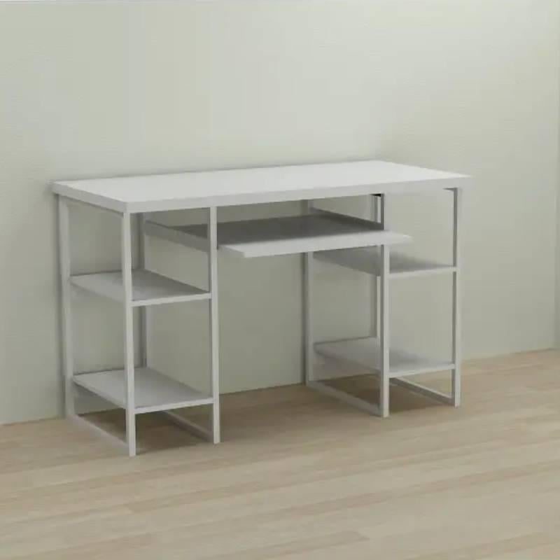 Стол компьютерный Ferrum-decor Тим ДСП 32 мм 75x120x70 см Белый/Белый (FRD-101376)