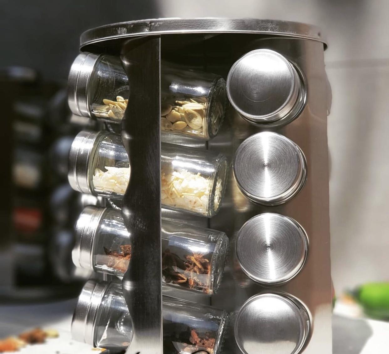 Набор для специй на подставке Edenberg EB-4024 16 емкостей из нержавеющей стали (2530557662) - фото 4