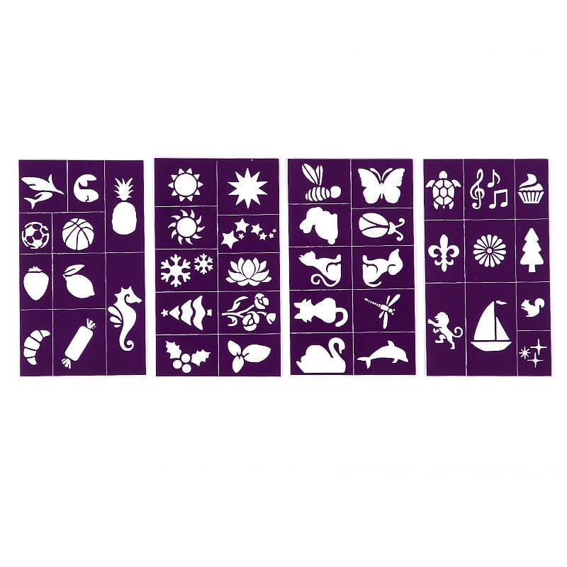 Набор трафаретов для грима Sea & Nature-блеск тату 40 шт. Violet (137816)