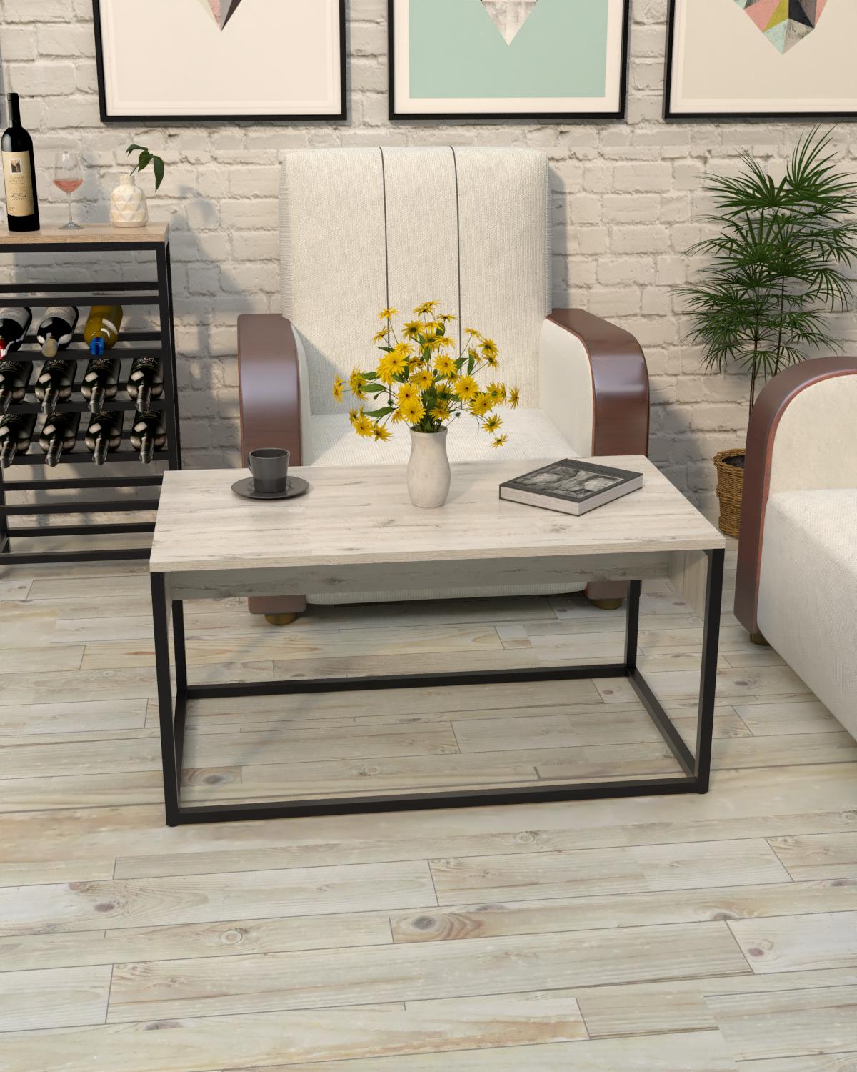 Журнальный столик EcoLoft Тревио DSP-1472-2 в стиле лофт Дуб Кортона (35282152)