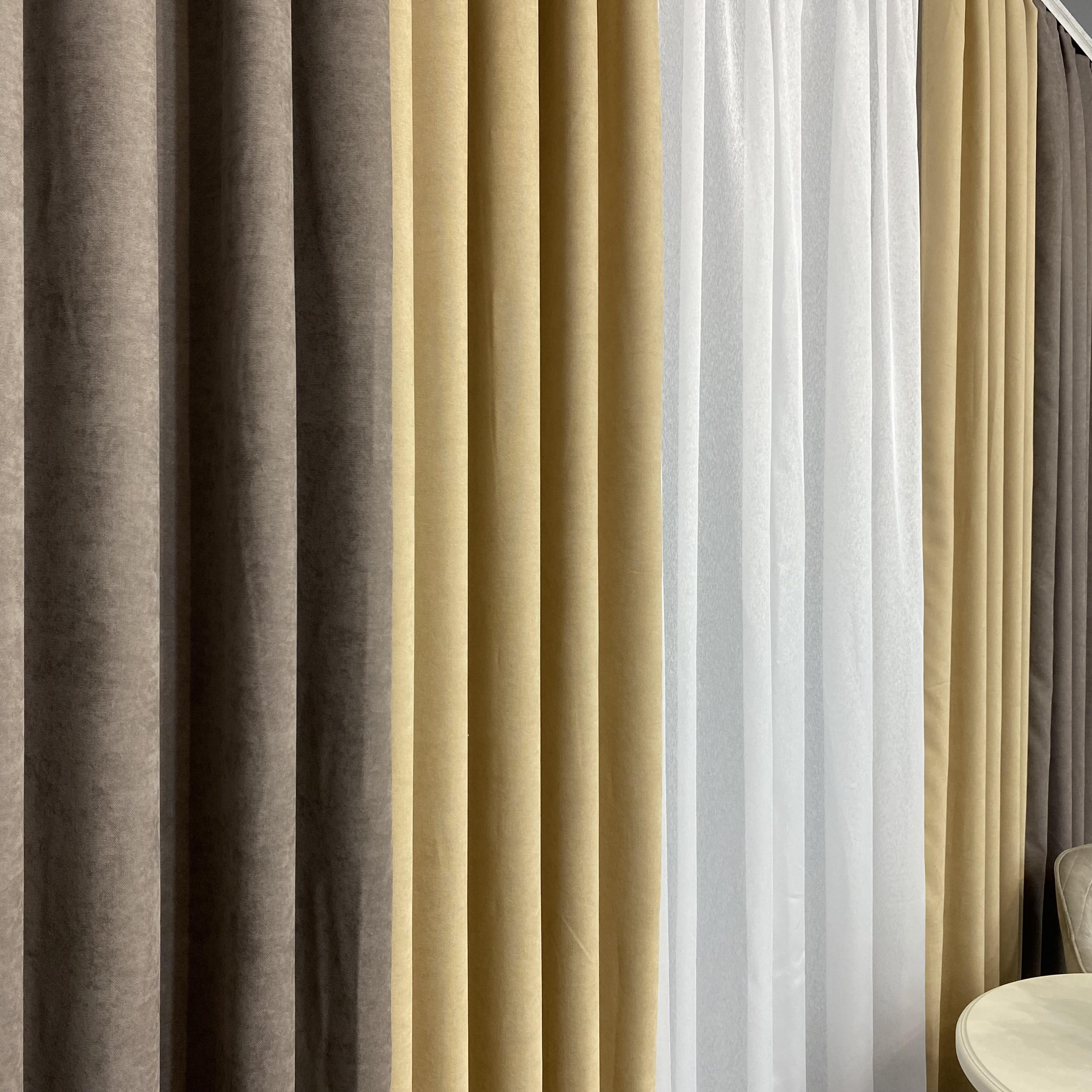 Шторы микровелюр TG Home Дуэт №450 1,50х2,70 м Мокко/Бежевый (450-341/195) - фото 4 Шторы микровелюр TG Home Дуэт №450 1,50х2,70 м Мокко/Бежевый (450-341/195) - фото 4