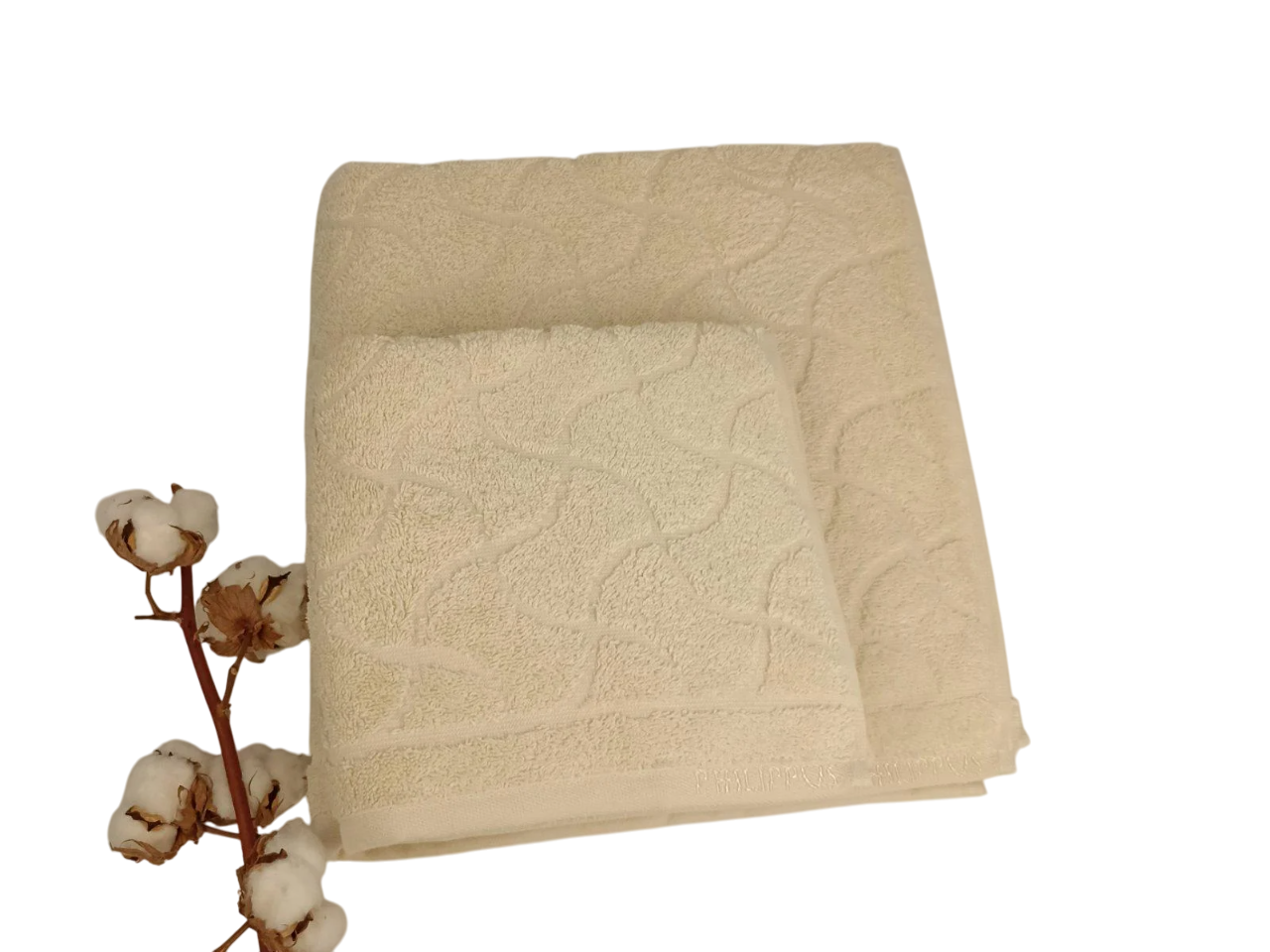 Набор полотенец Philippus Cosmos Cross Cotton 2 шт. Молочный (A459)