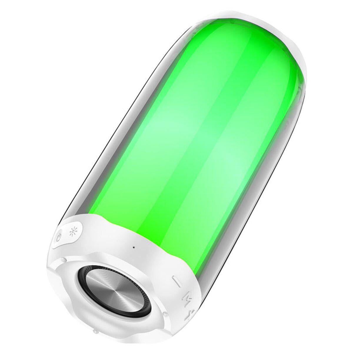Портативна колонка бездротова Hoco HC8 Pulsating colorful luminous Wireless speaker 1800 mAh White (6931474752864)