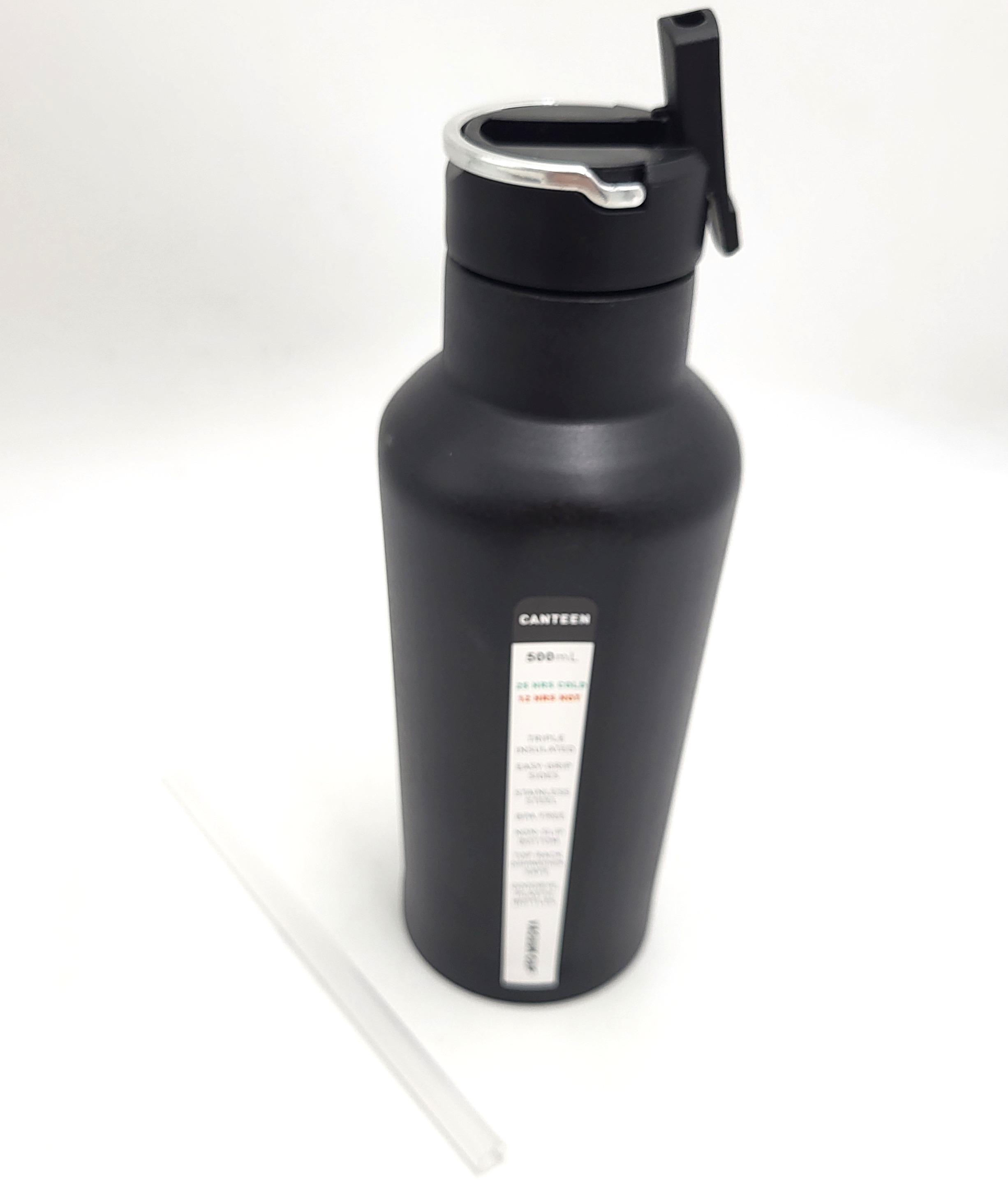 Термос для воды с трубочкой SPORT 500 мл Черный