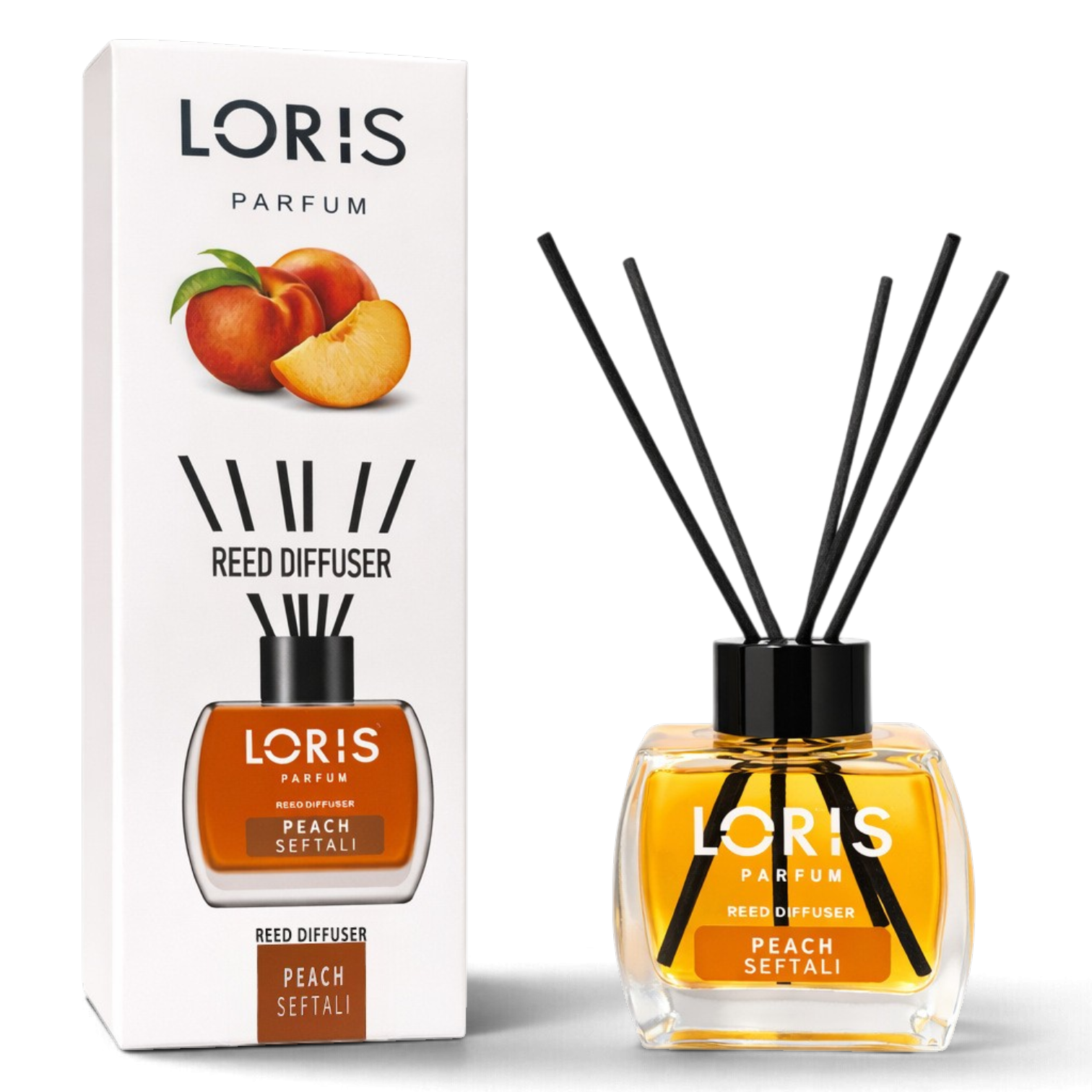 Аромадифузор для дома LORIS Parfum Персик 120 мл с палочками Желтый (160_12_120_11B)