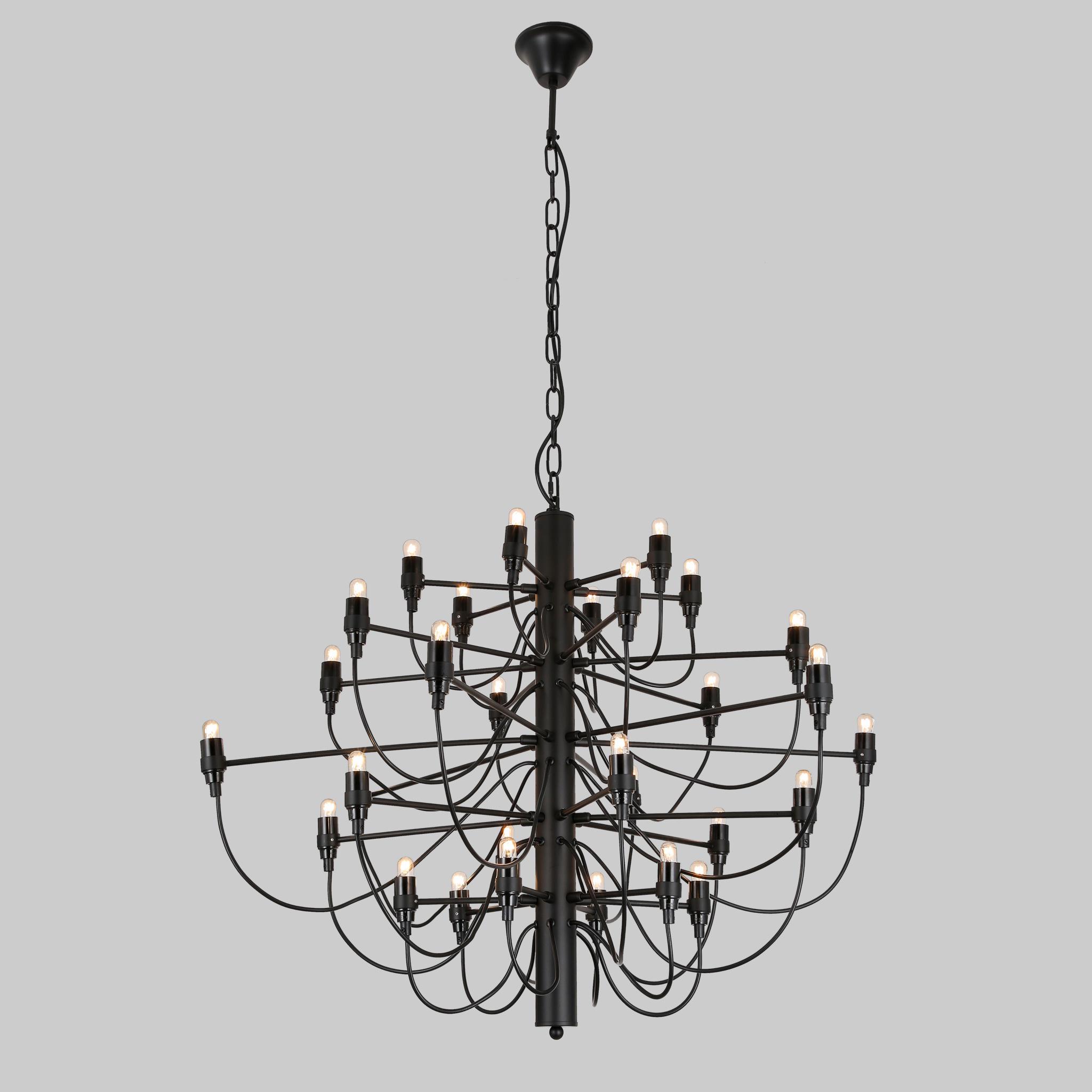 Люстра Candlestick на 30 лампочек Черный Люстра Candlestick на 30 лампочек Черный