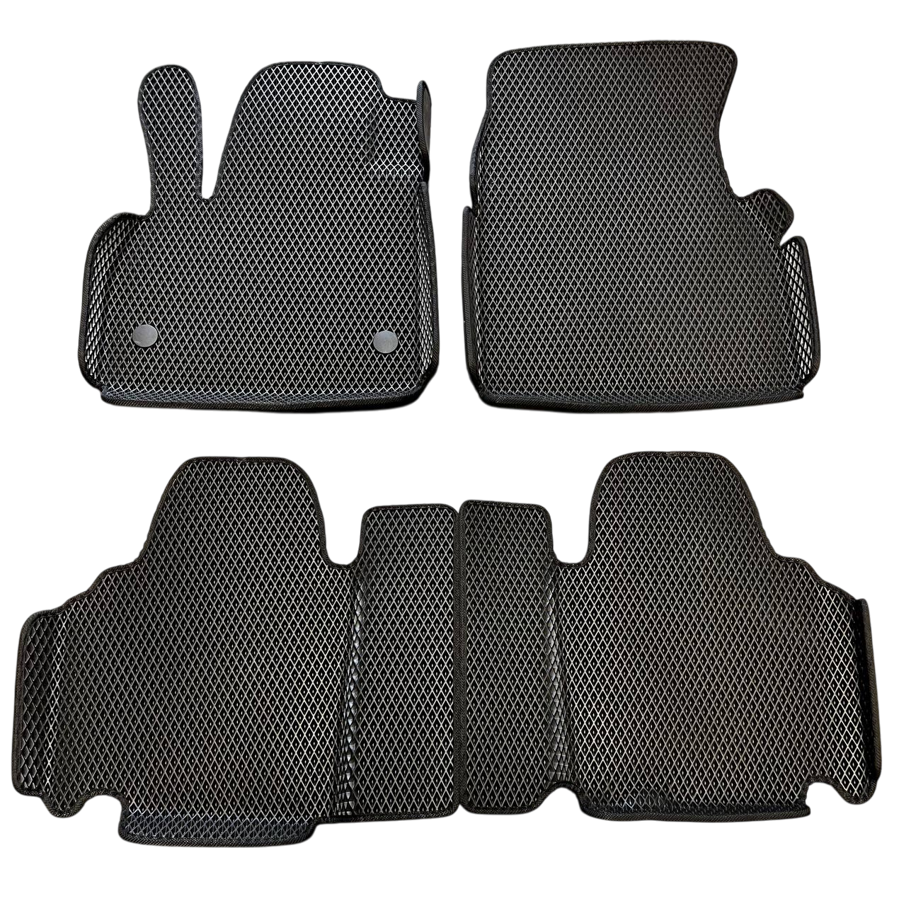 Коврики EVA с бортиками в салон для Renault Kangoo 2 2009+ гг. Черный (1984984701)