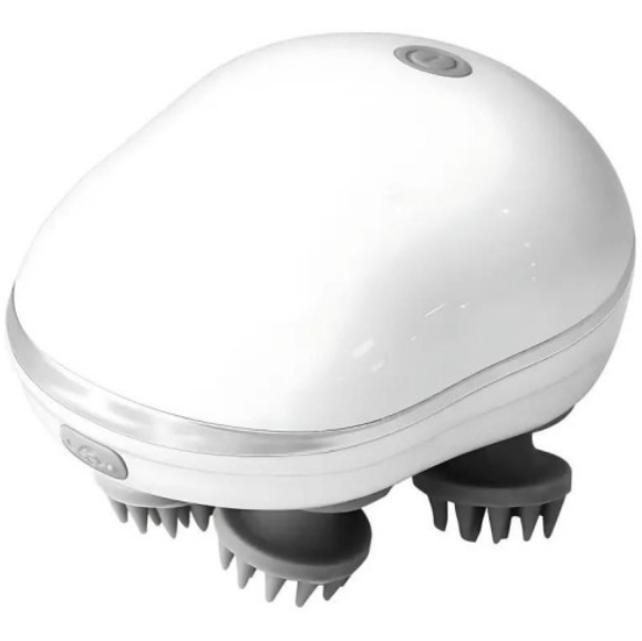 Массажер электрический Smart Scalp с аккумулятором и 3D движением Белый (GT-0042)