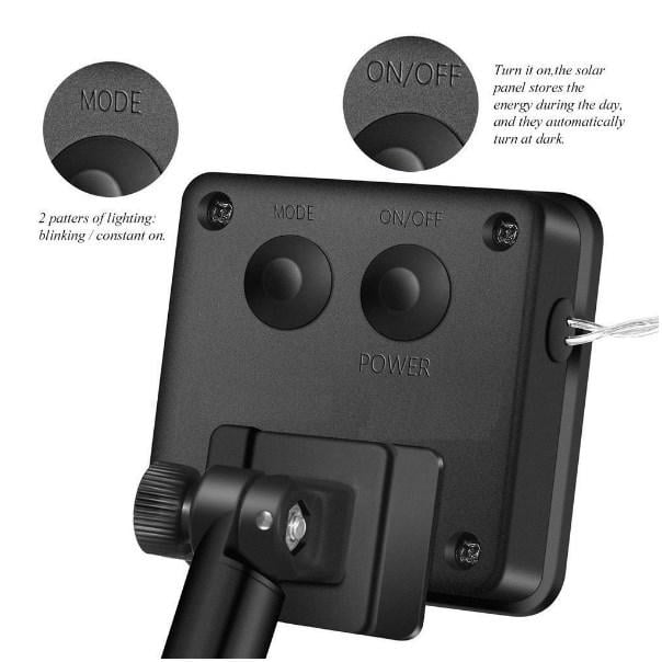 Гирлянда новогодняя Solar 100 LED 10 м теплый белый 8 режимов с диммированием (33928) - фото 2 Гирлянда новогодняя Solar 100 LED 10 м теплый белый 8 режимов с диммированием (33928) - фото 2