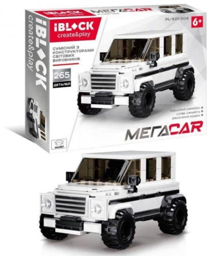 Конструктор Iblock МегаCar Білий джип 265 дет.