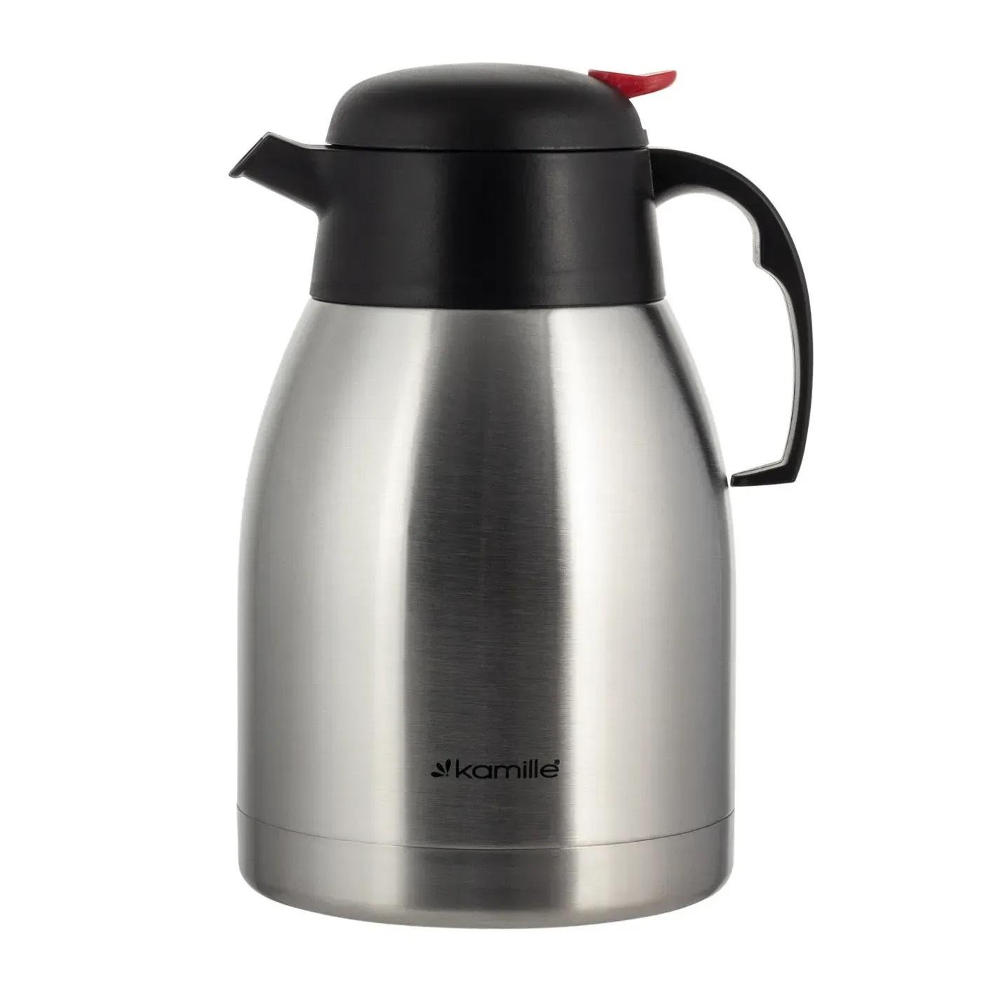 Термос конференція Kamille KM-2216 із нержавіючої сталі 1500 мл з пластиковою кришкою та ручкою Сталь (150-84-2216) Термос конференція Kamille KM-2216 із нержавіючої сталі 1500 мл з пластиковою кришкою та ручкою Сталь (150-84-2216)