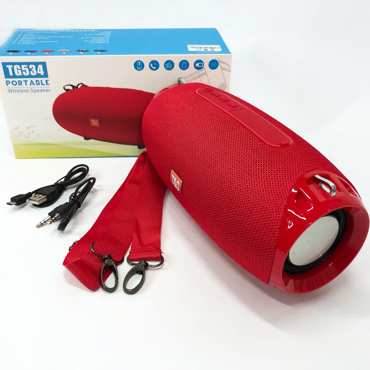 Портативная Bluetooth колонка TG534 SD IPX5 с ремешком Красный - фото 17 Портативная Bluetooth колонка TG534 SD IPX5 с ремешком Красный - фото 17