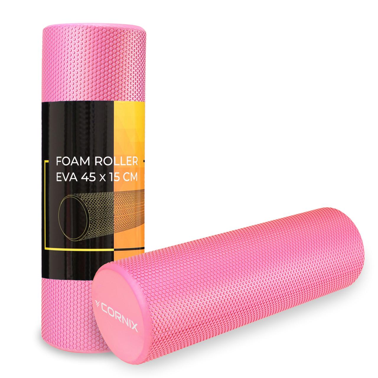 Массажный ролик Cornix EVA+ 45х15 см Pink (XR-0303) - фото 10 Массажный ролик Cornix EVA+ 45х15 см Pink (XR-0303) - фото 10