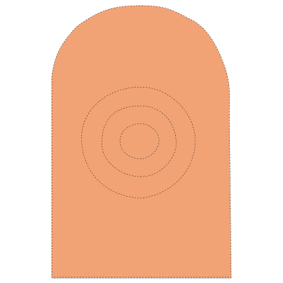 Мішень Gerts NRA D1 плита 460х760 мм Бурий