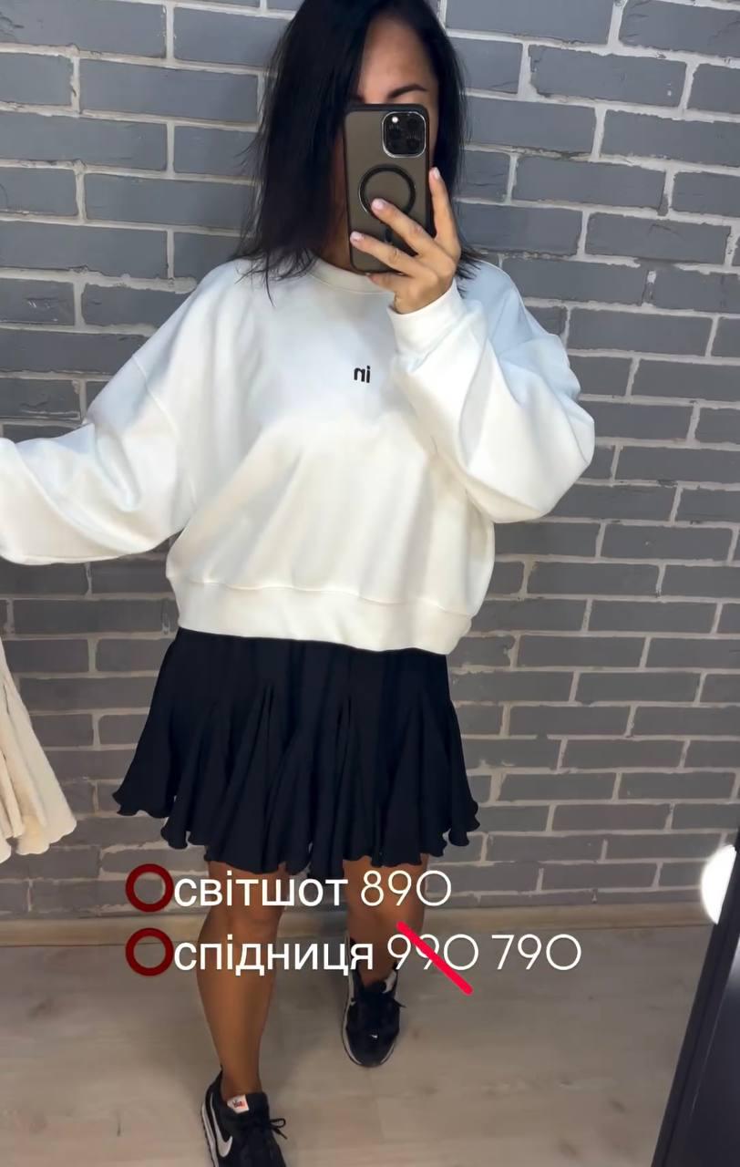 Світшот жіночий U S 36918 рубчик діагональ маленька вишивка in широкий OS Білий (1384) - фото 10 Світшот жіночий U S 36918 рубчик діагональ маленька вишивка in широкий OS Білий (1384) - фото 10