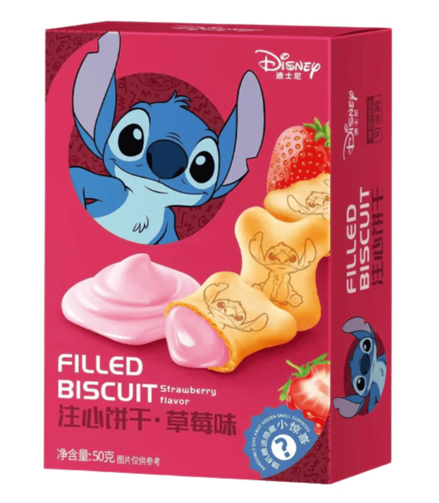 Печенье Binqi Disney Stitch Filled Biscuit Strawberry 50г (2675135061)