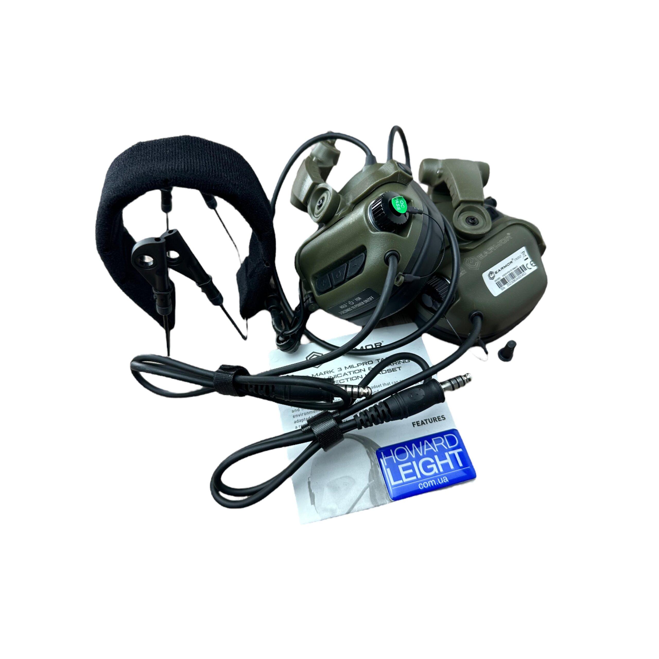 Навушники активні захисні EARMOR M32X MARK3 Dual Olive (EM-M32X-FG-MARK3-DL) - фото 8