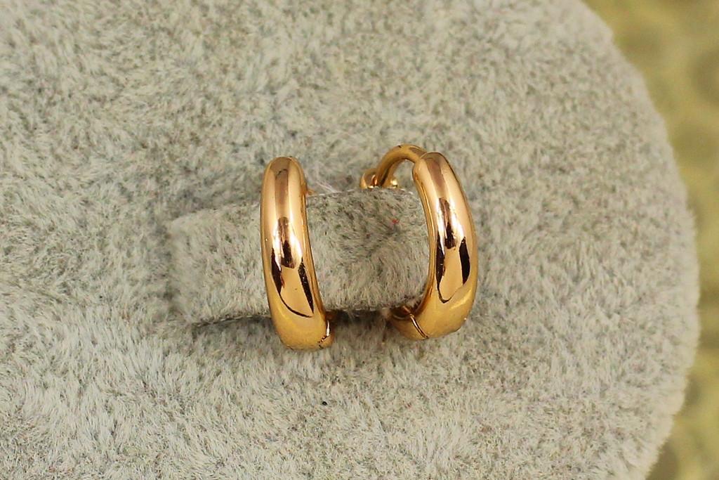 Серьги кольца Xuping Jewelry расширены снизу 1,3 см. Золотистый (2442336757)
