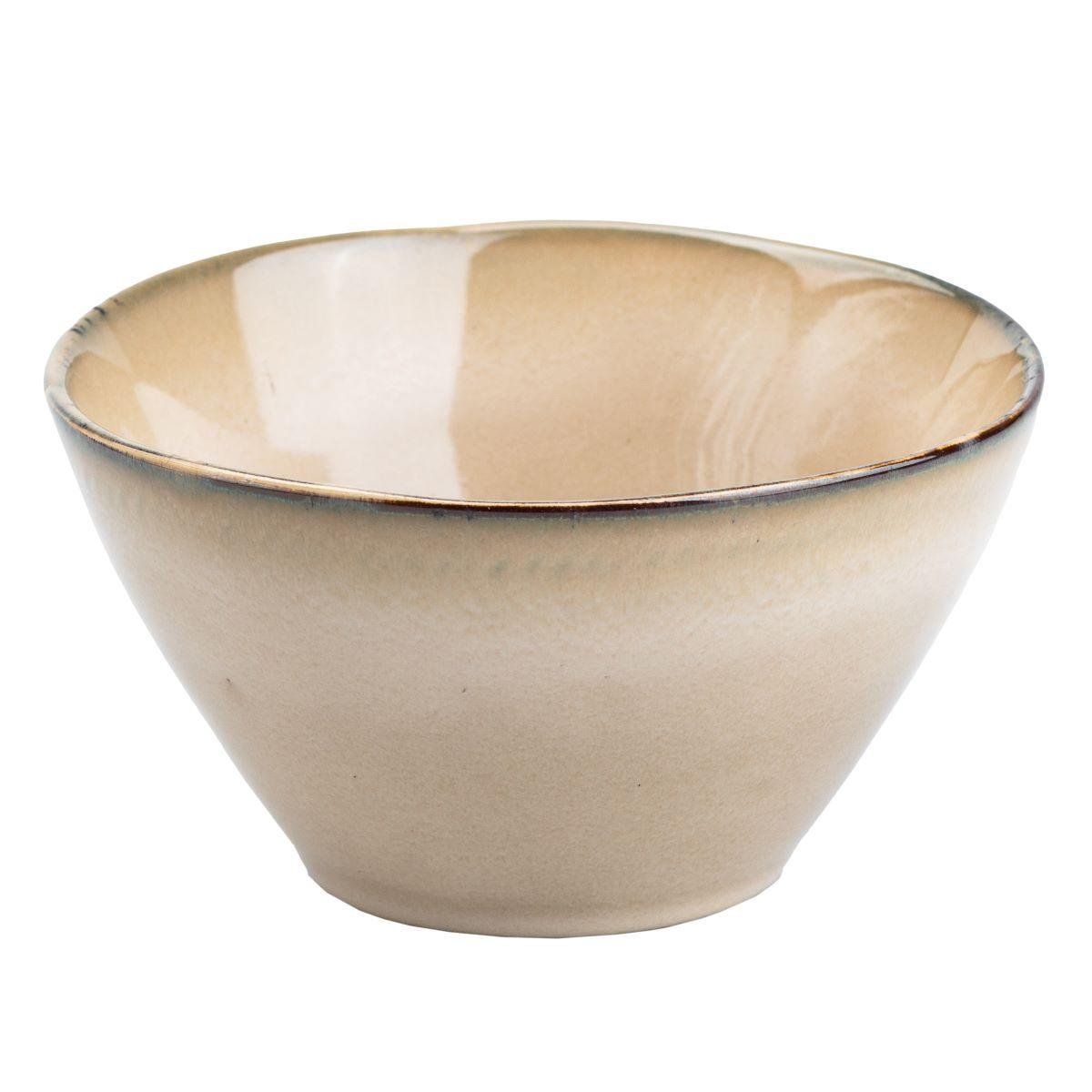 Тарелка глубокая круглая фарфоровая 500 мл Бежевый (HP23382)