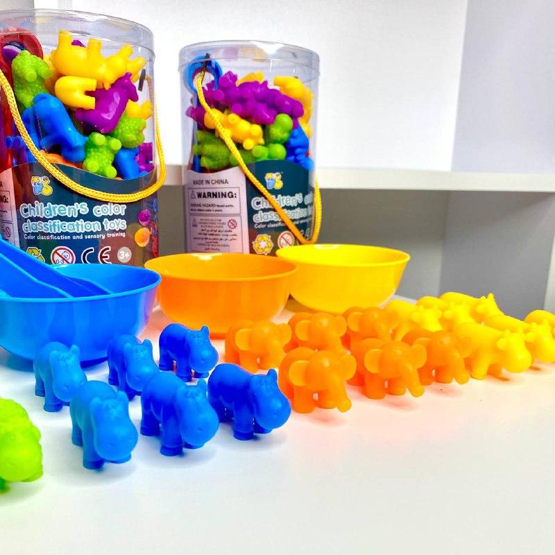 Развивающая игра Fun Game FD2188 Сортер Монтессори по цвету с пинцетами и тарелочками Животные (1718015115) - фото 6 Развивающая игра Fun Game FD2188 Сортер Монтессори по цвету с пинцетами и тарелочками Животные (1718015115) - фото 6