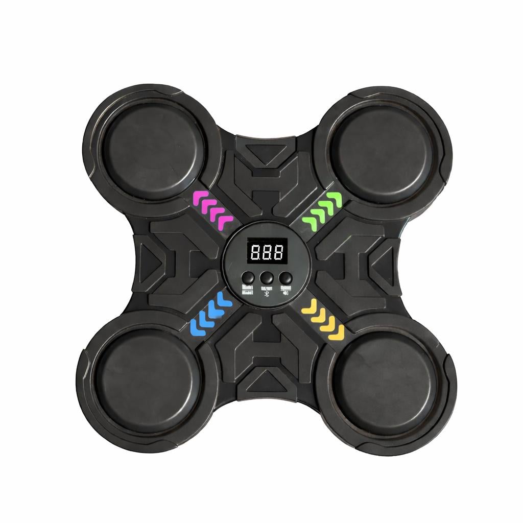 Тренажер для боксу дитячий настінний музичний з підсвічуванням з рукавицями 25 см (33777732)