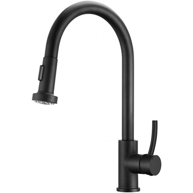 Смеситель для кухни с выдвижным изливом Lambert Inox Fly LR3004B