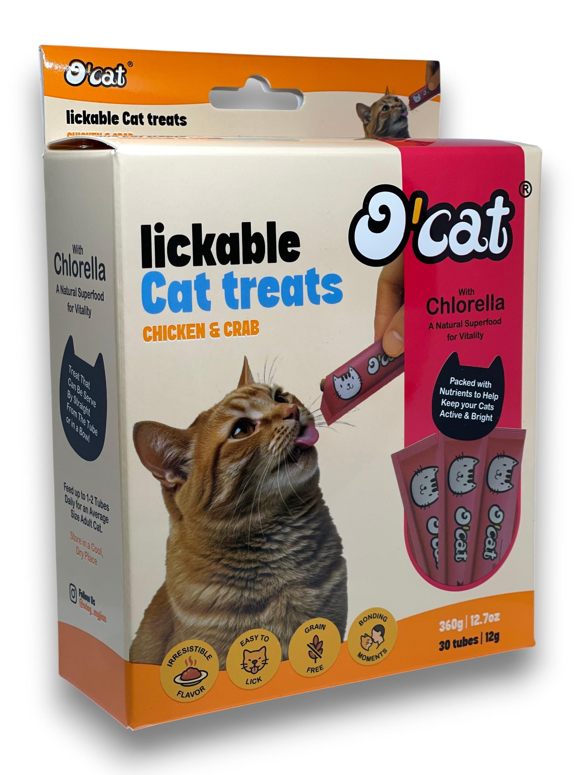 Ласощі для котів O'cat Lickable Cat Treats Chicken & Crab Курка та Краб 30 шт. х 12 г 360 г (9093)