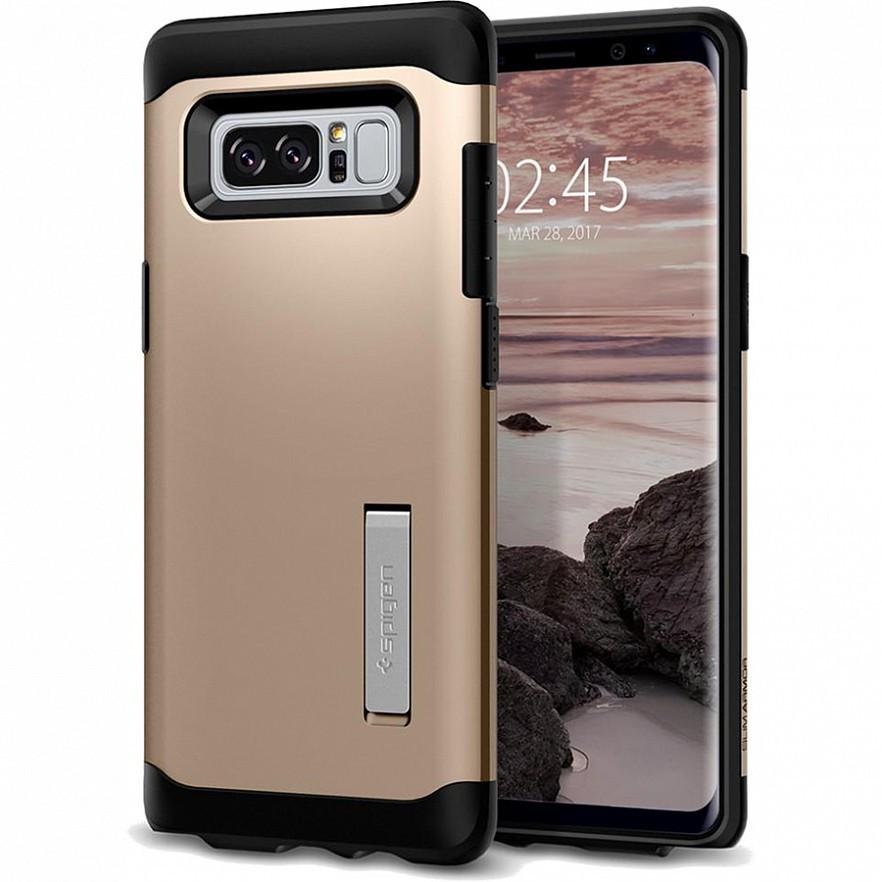 Чехол противоударный с подставкой Spigen Slim Armor для Samsung Galaxy Note 8 Champagne Gold Чехол противоударный с подставкой Spigen Slim Armor для Samsung Galaxy Note 8 Champagne Gold
