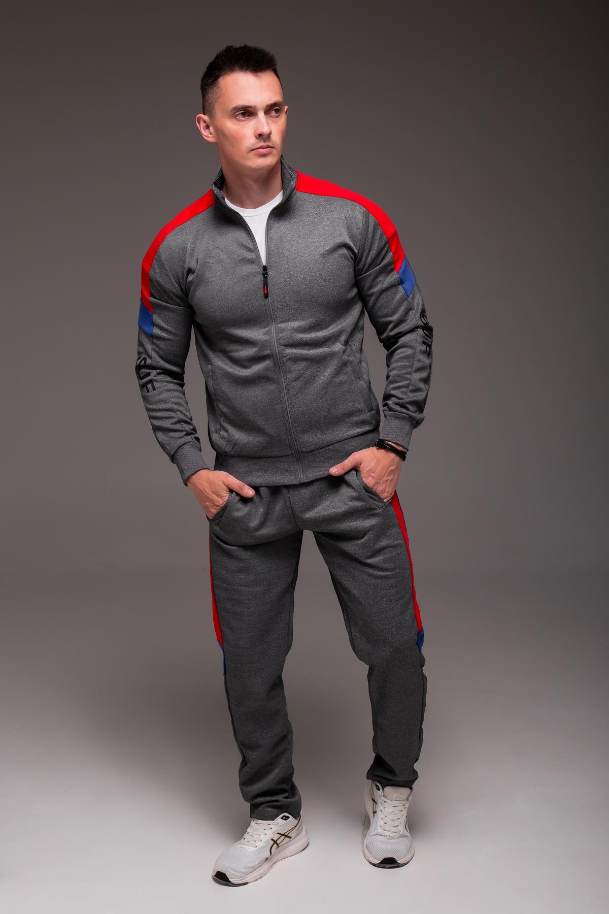Костюм чоловічий спортивний Suf трикотажний 3XL Сірий (2409/4) - фото 4 Костюм чоловічий спортивний Suf трикотажний 3XL Сірий (2409/4) - фото 4