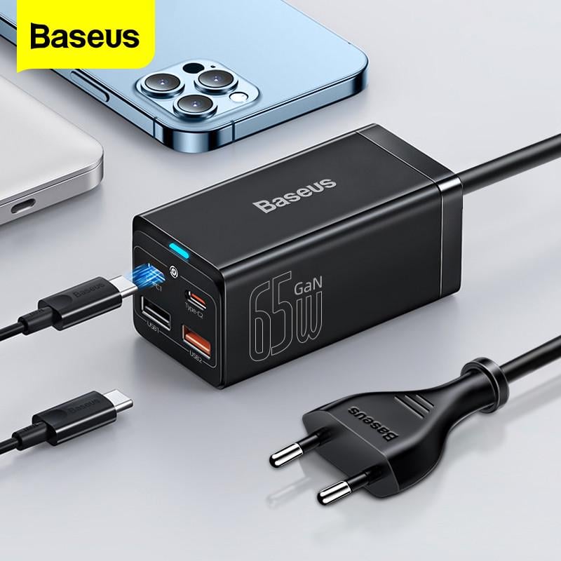 Зарядний пристрій Baseus GaN3 Pro Desktop Fast Charger 65W (13698843) - фото 8