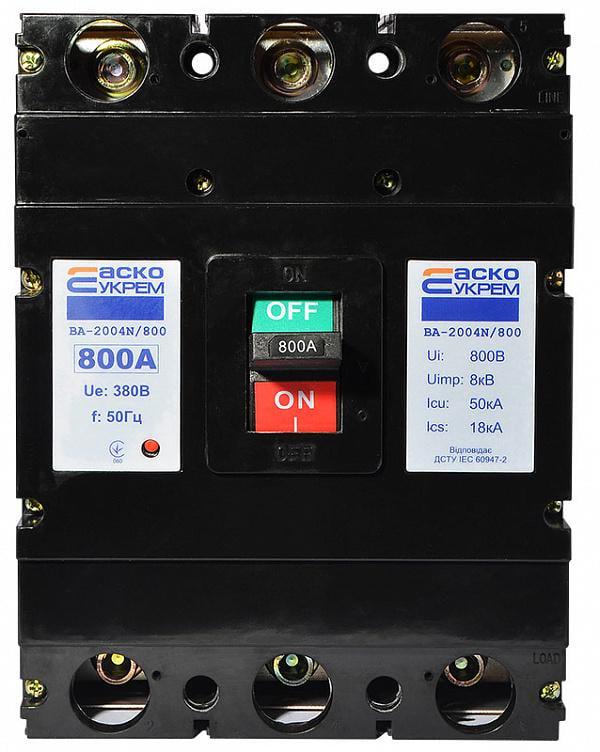 Автоматический выключатель АСКО-УКРЕМ ВА-2004N/800 3р 800А (A0010040076)