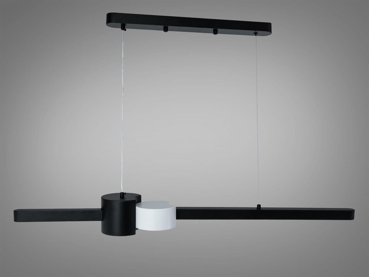 Подвесная светодиодная люстра для гостиной TM334B/800BK асимметричная 26 Вт Черная (2928093520)