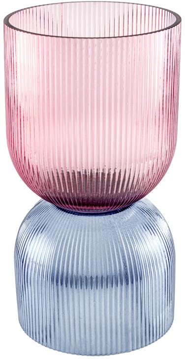 Ваза стеклянная Ariadne Carol 16x31 см Розовый с голубым - фото 1 Ваза стеклянная Ariadne Carol 16x31 см Розовый с голубым - фото 1