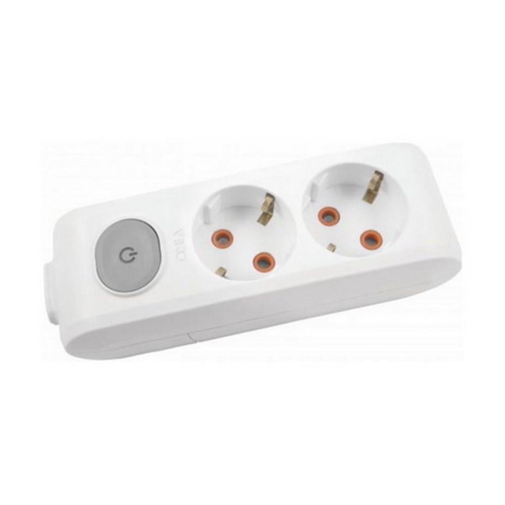 Колодка Viko Multi-Let 2 гнезда с заземлением с кнопкой (21700-е)