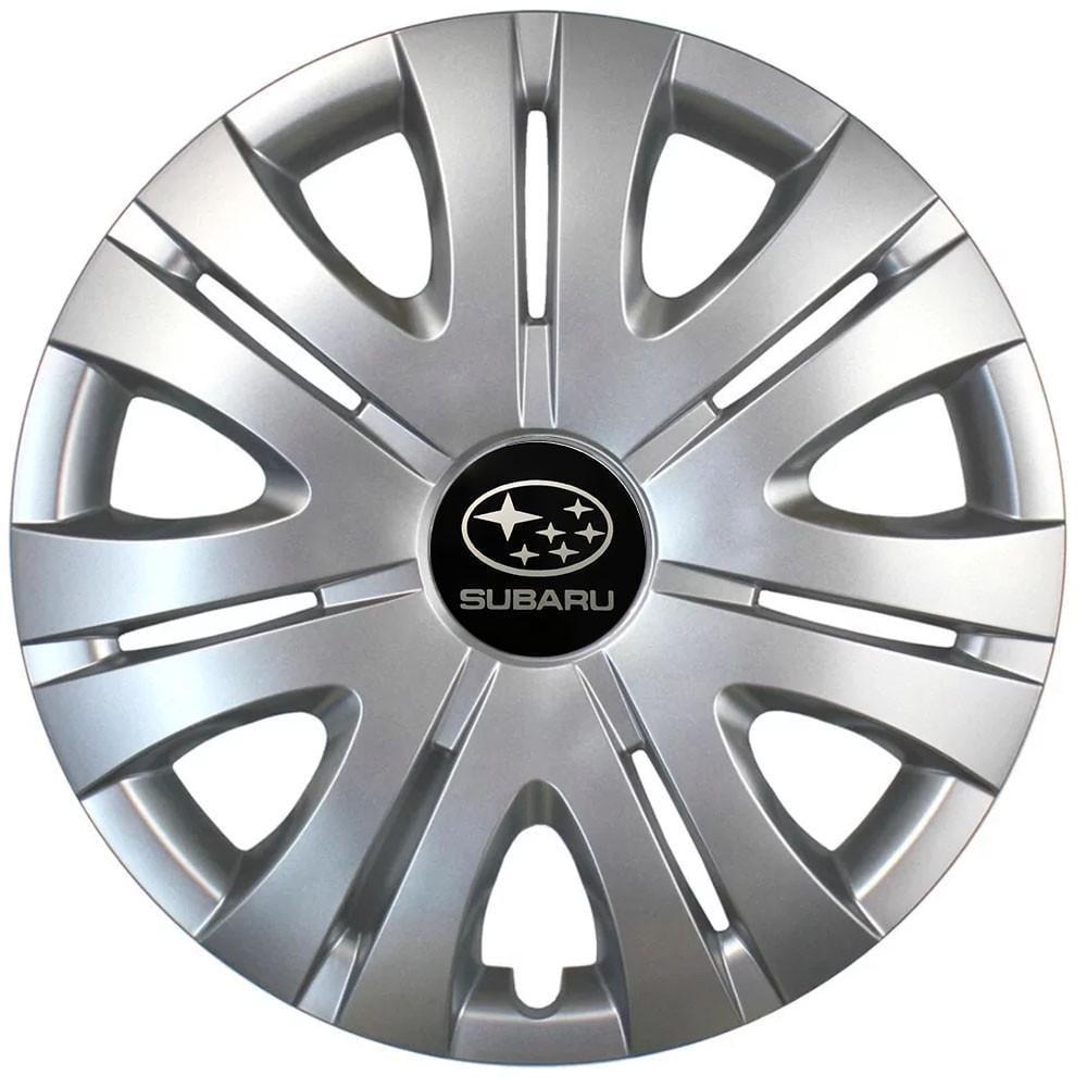 Колпаки SJS с логотипом Subaru 408 R16 4 шт. Серебряный (31008784)