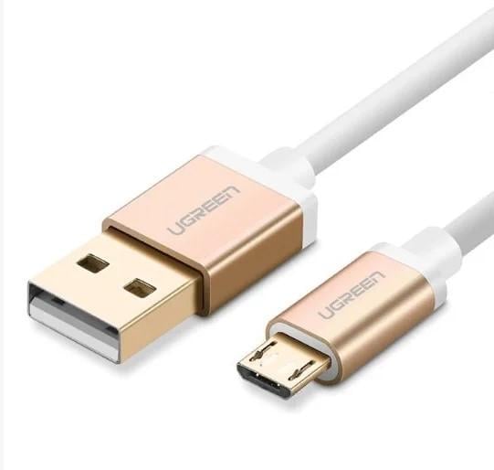 Кабель зарядный Ugreen Micro USB 2,0 5 V 2 A 1 м Gold/White (US134)