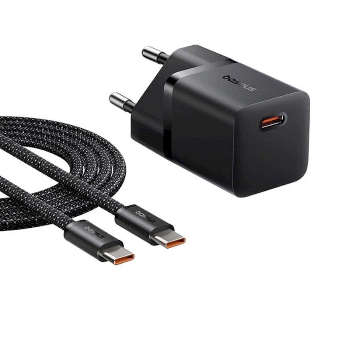 Зарядний пристрій Baseus GaN5 Fast Charger mini 1xType-C 25W EU Type-C to Type-C Black (P10110909113-01)